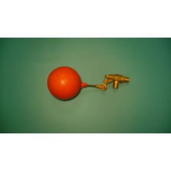 1/2" Brass Valve w/ 1/4" x 2" Stainless Steel Float Arm w/4" Round Plastic Float Ball