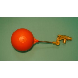3/8" Brass Valve w/ 1/4" x 3 1/2" Stainless Steel Float Arm w/ 4" Round Plastic Float Ball