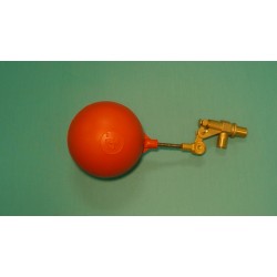 3/8" Brass Valve w/ 1/4" x 2" Stainless Steel Float Arm w/ 4" Round Plastic Float Ball