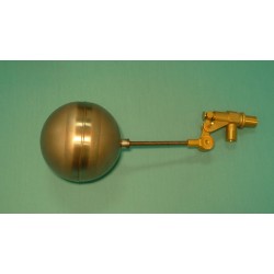 3/8" Brass Valve w/ 1/4" x 4" Stainless Steel Float Arm w/ 4" Round Stainless Float Ball